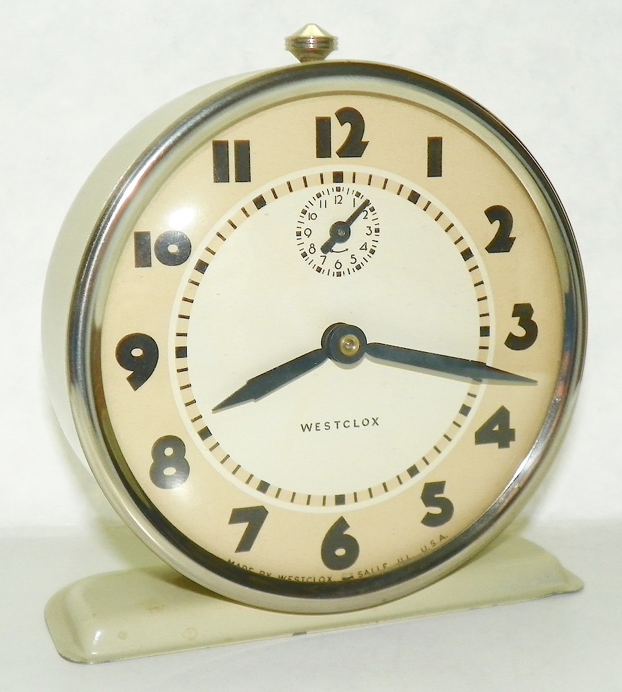 Westclox Bingo Style 2 Ivory. Westclox Bingo Style 2 Ivory Clock Example Photo