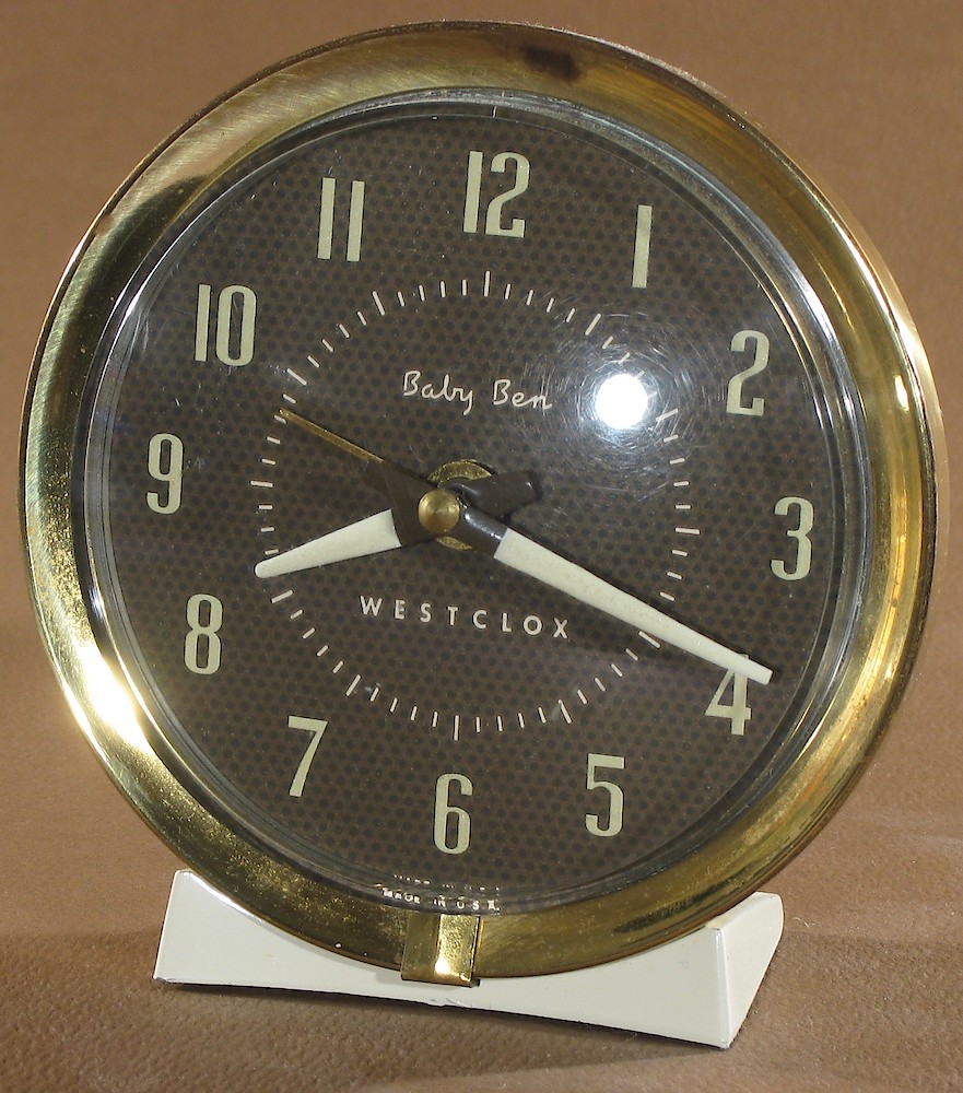 Westclox Baby Ben Style 7 White Luminous. Westclox Baby Ben Style 7 White Luminous Clock Example Photo