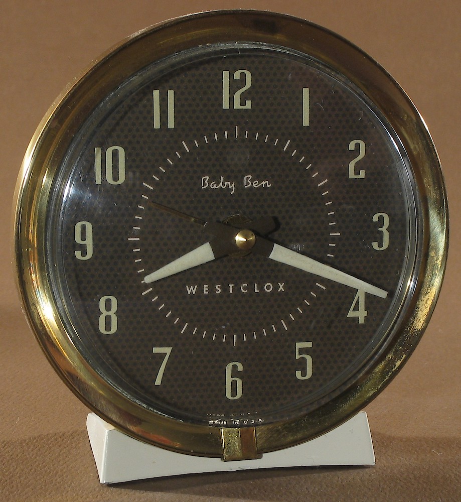 Westclox Baby Ben Style 7 White Luminous. Westclox Baby Ben Style 7 White Luminous Clock Example Photo