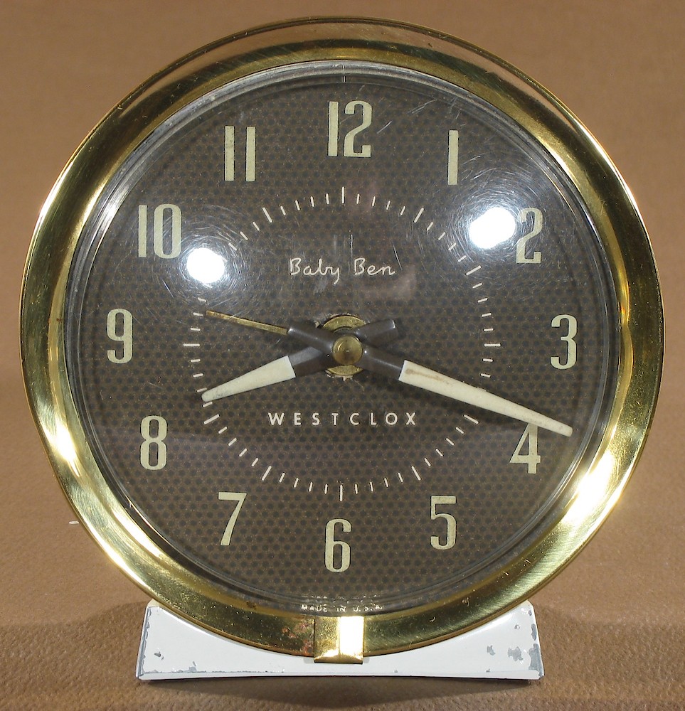 Westclox Baby Ben Style 7 White Luminous. Westclox Baby Ben Style 7 White Luminous Clock Example Photo