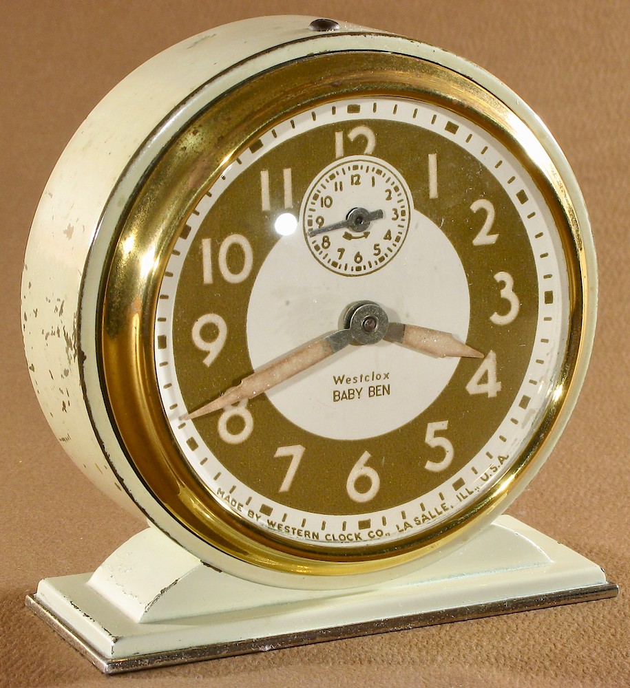 Westclox Baby Ben Style 4 Ivory Luminous. Westclox Baby Ben Style 4 Ivory Luminous Clock Example Photo