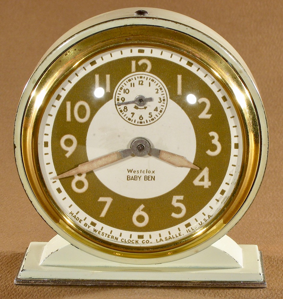 Westclox Baby Ben Style 4 Ivory Luminous. Westclox Baby Ben Style 4 Ivory Luminous Clock Example Photo