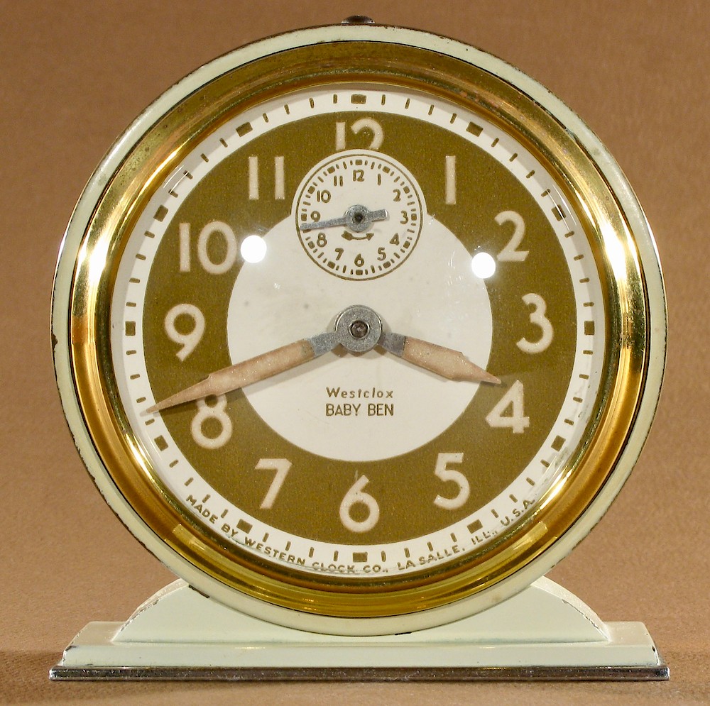 Westclox Baby Ben Style 4 Ivory Luminous. Westclox Baby Ben Style 4 Ivory Luminous Clock Example Photo