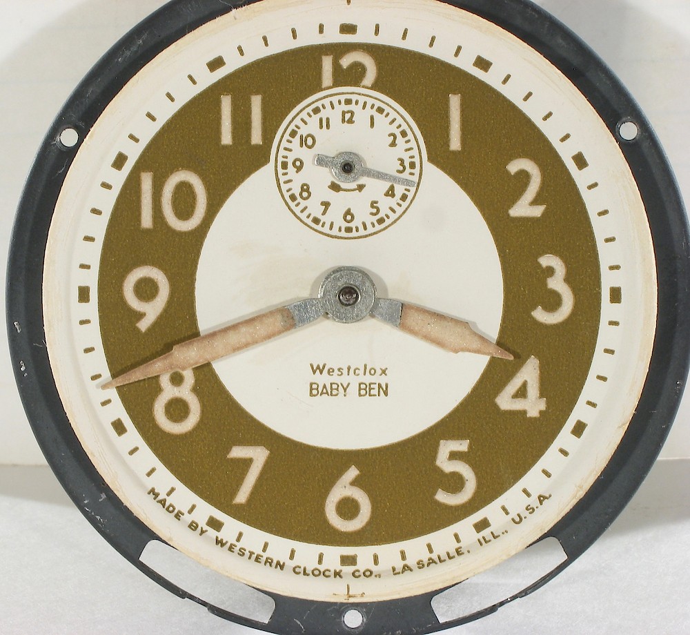 Westclox Baby Ben Style 4 Ivory Luminous. Westclox Baby Ben Style 4 Ivory Luminous Clock Example Photo