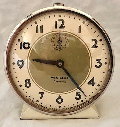 Westclox Canada America Two Tone Dial. Westclox Canada America Two Tone Dial Clock Example Photo