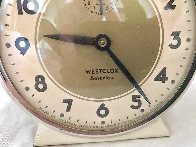 Westclox Canada America Two Tone Dial. Westclox Canada America Two Tone Dial Clock Example Photo