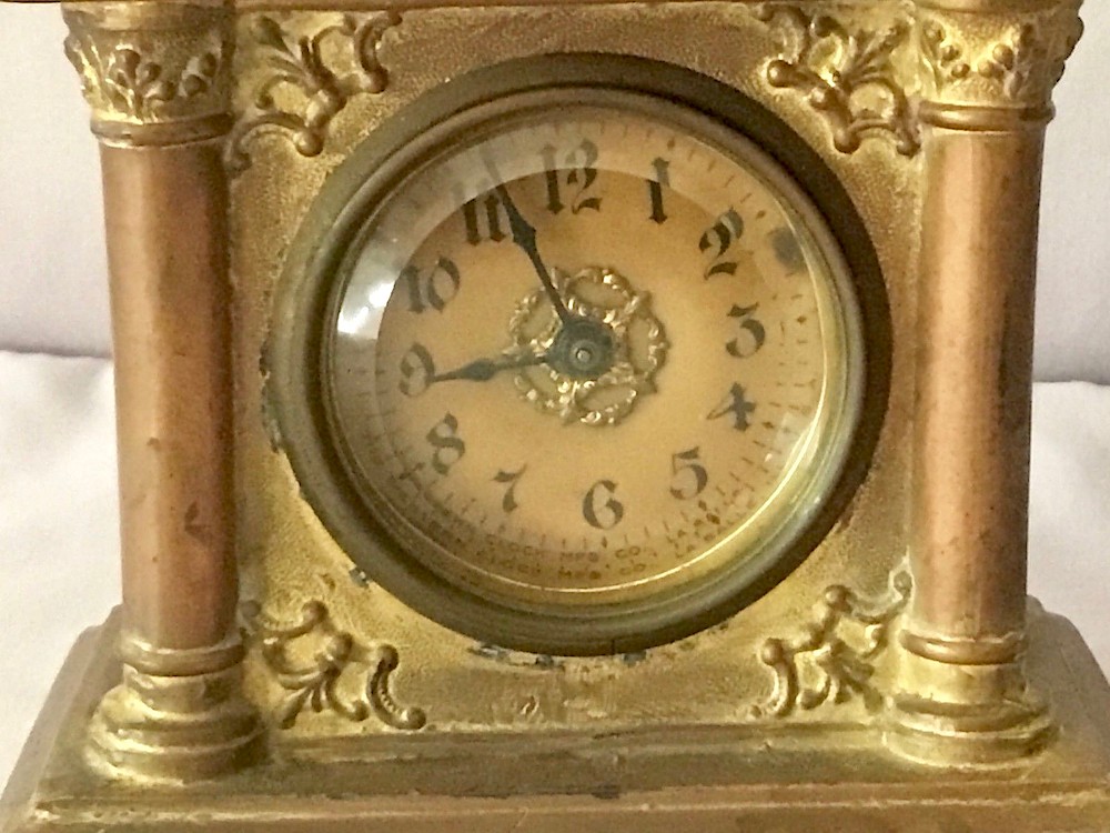 Westclox Colonial Gold Plate. Westclox Colonial Gold Plate Clock Example Photo