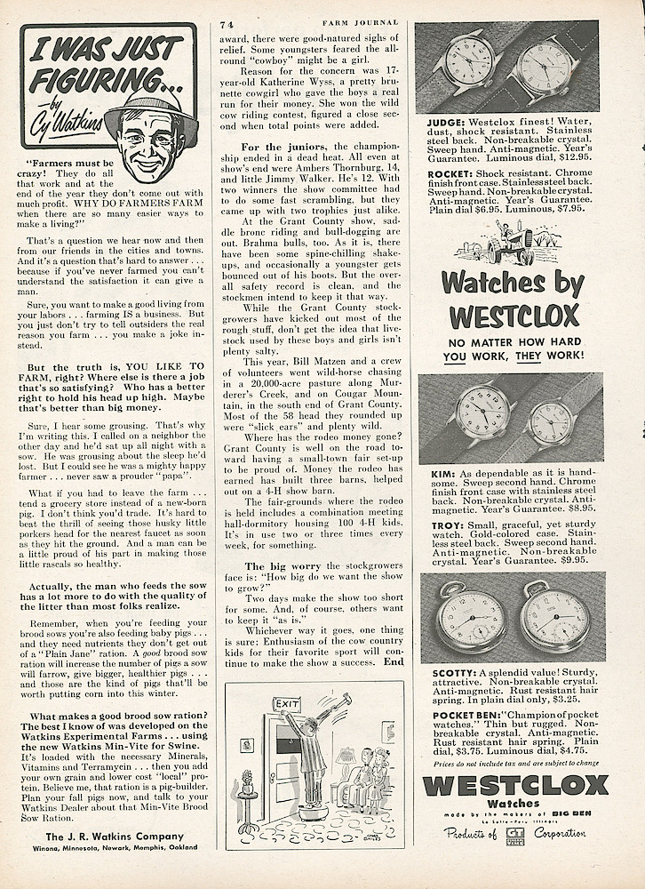 June 1955 Farm Journal, p. 74