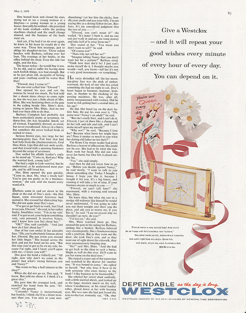 May 3, 1958 Saturday Evening Post, p. 87