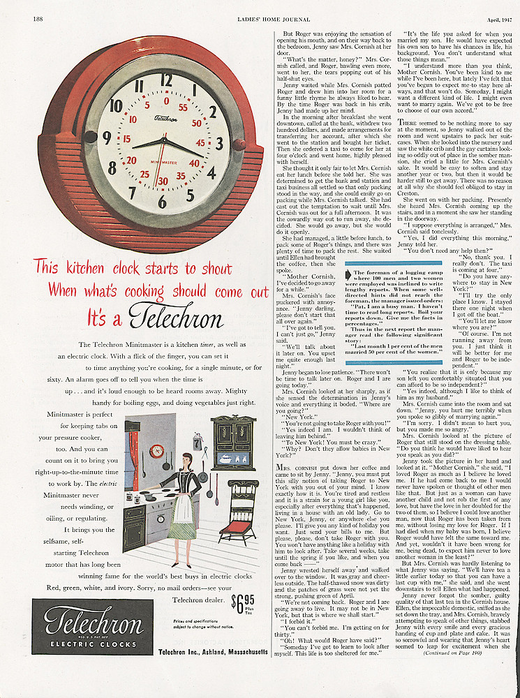 April 1947 Ladies Home Journal, p. 188