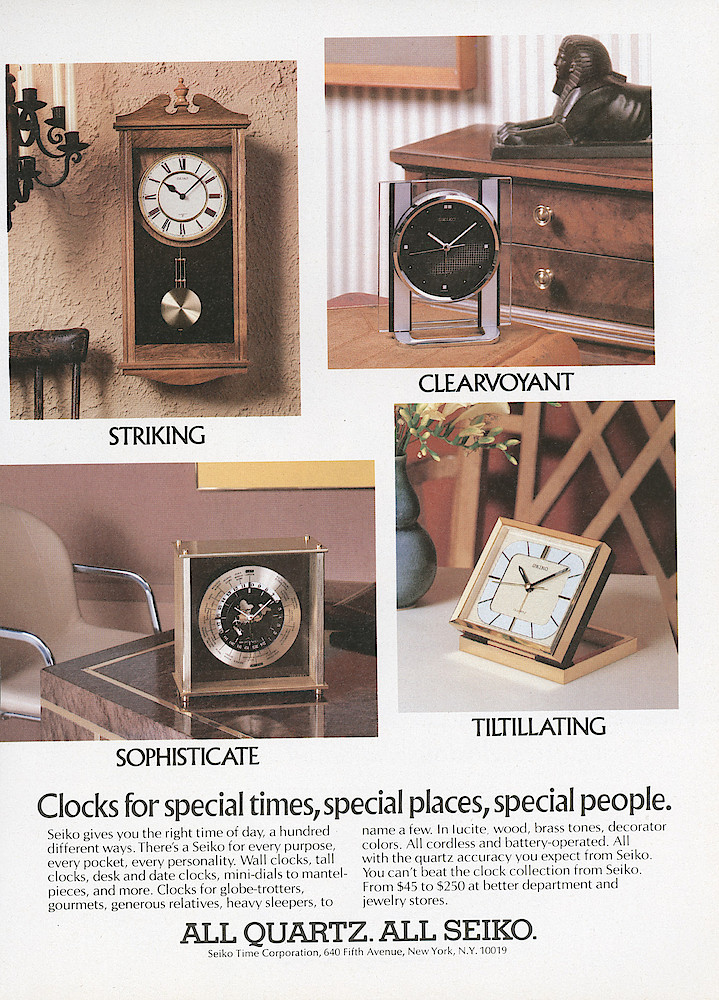 1980s-seiko-quartz-clocks. Decade of the 1980s