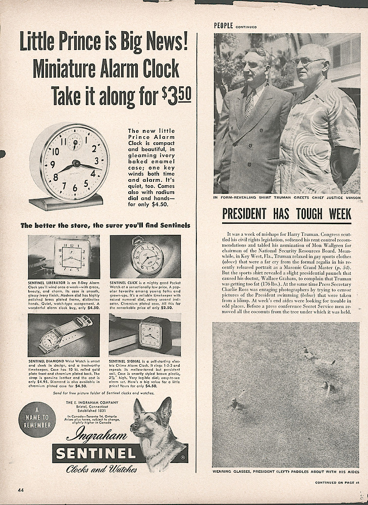 Year 1956 Life Magazine, p. 44