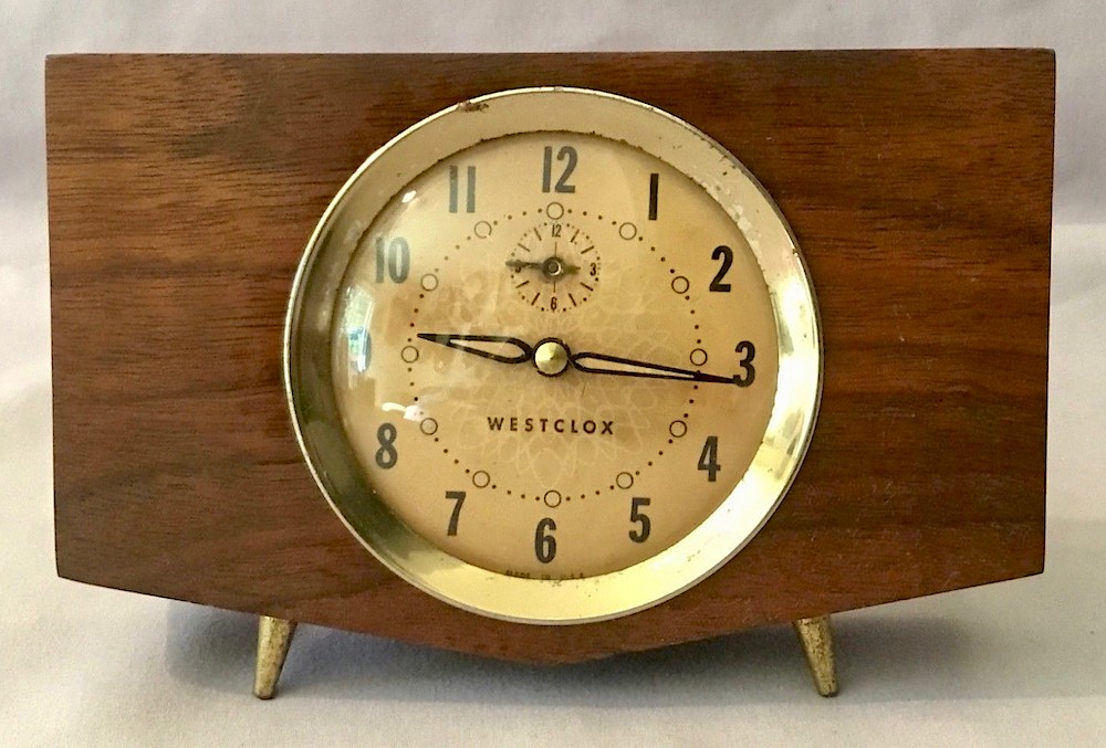 Westclox Penthouse Walnut. Westclox Penthouse Walnut Clock Example Photo