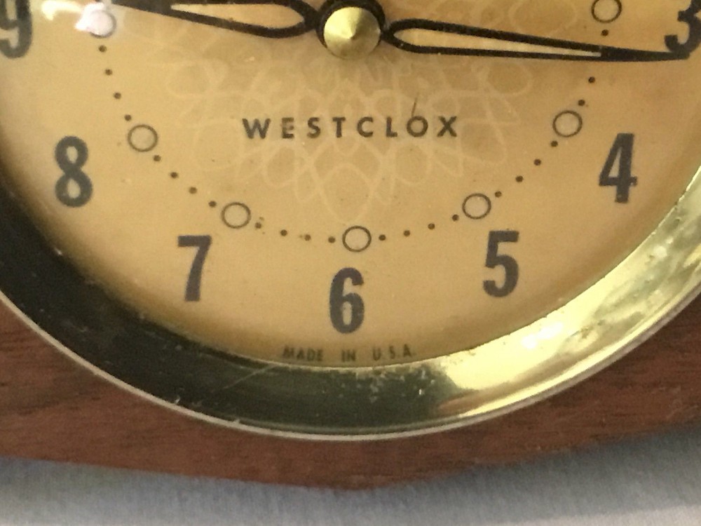 Westclox Penthouse Walnut. Westclox Penthouse Walnut Clock Example Photo