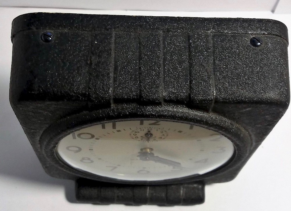 Westclox Waralarm Molded Fiber Case. Westclox Waralarm Molded Fiber Case Clock Example Photo