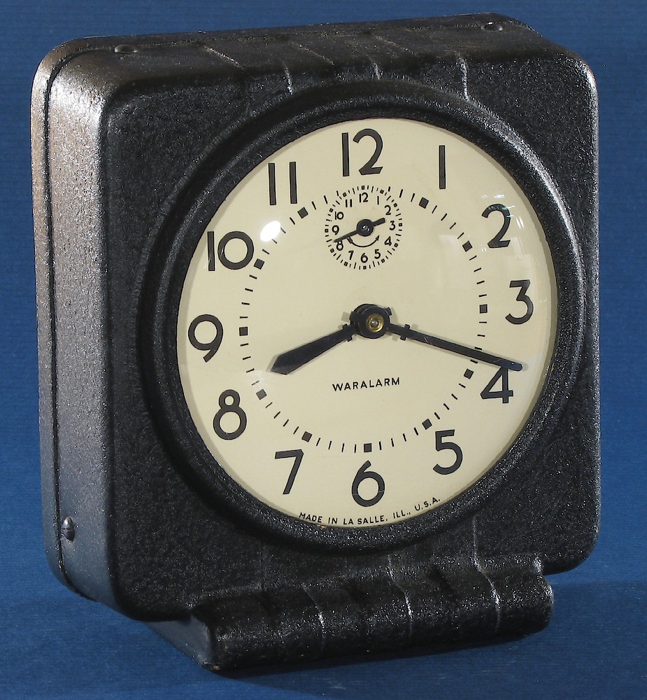 Westclox Waralarm Molded Fiber Case. Westclox Waralarm Molded Fiber Case Clock Example Photo