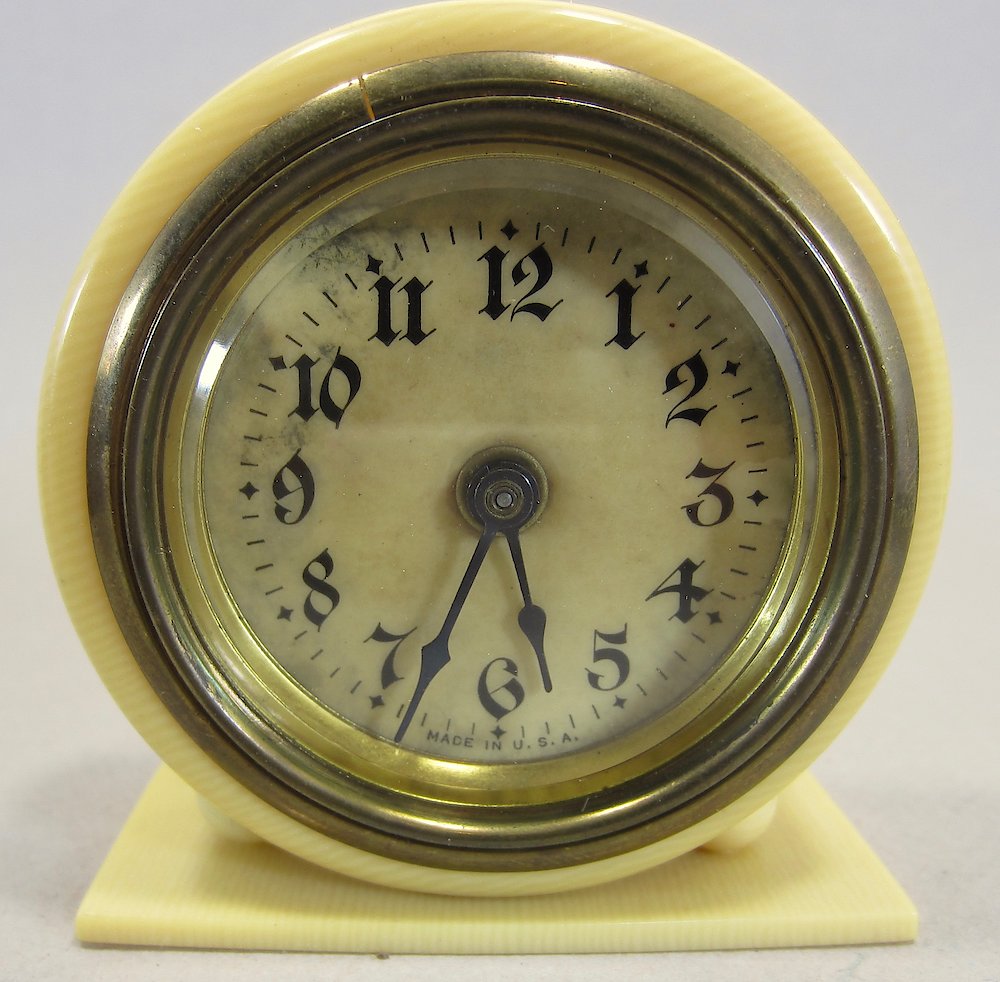 Westclox Celluloid Small 2 Inch. Westclox Celluloid Small 2 Inch Clock Example Photo