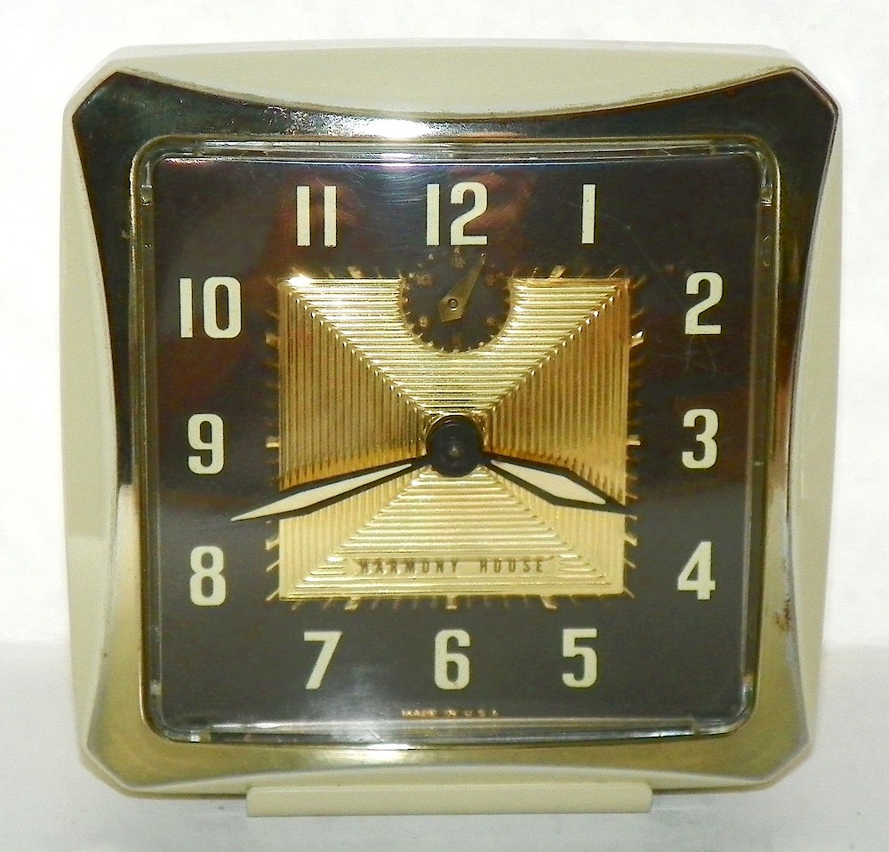 Sears Harmony House Square Ivory And Brass. Sears Harmony House Square Ivory And Brass Clock Example Photo