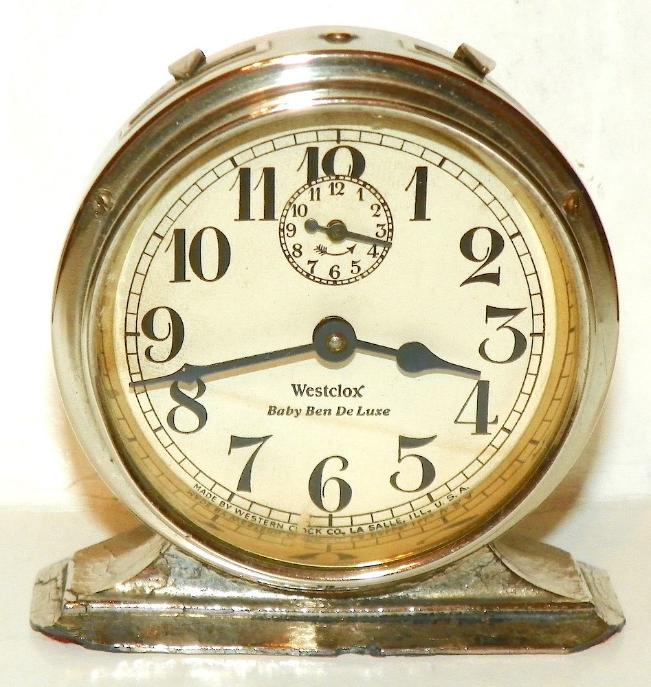 Westclox Baby Ben Style 2 Nickel Non Luminous. Westclox Baby Ben Style 2 Nickel Non Luminous Clock Example Photo