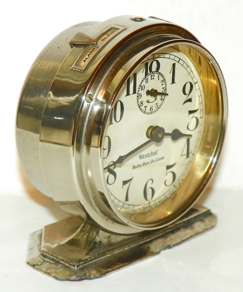 Westclox Baby Ben Style 2 Nickel Non Luminous. Westclox Baby Ben Style 2 Nickel Non Luminous Clock Example Photo