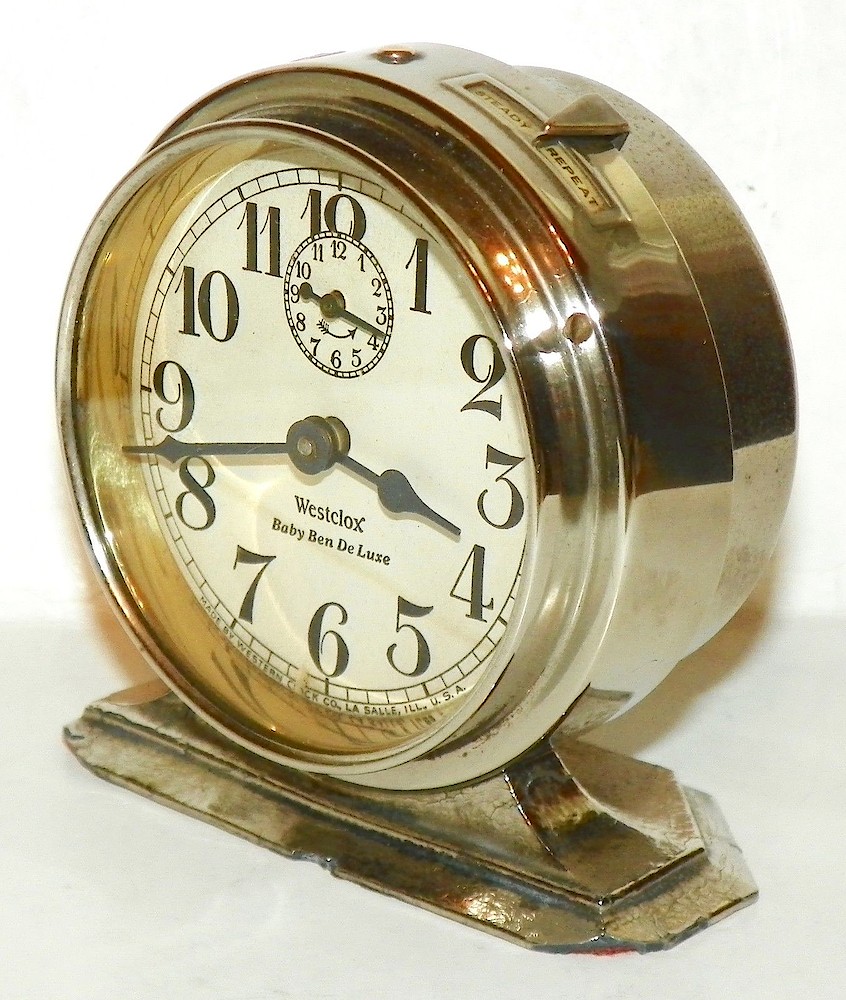 Westclox Baby Ben Style 2 Nickel Non Luminous. Westclox Baby Ben Style 2 Nickel Non Luminous Clock Example Photo