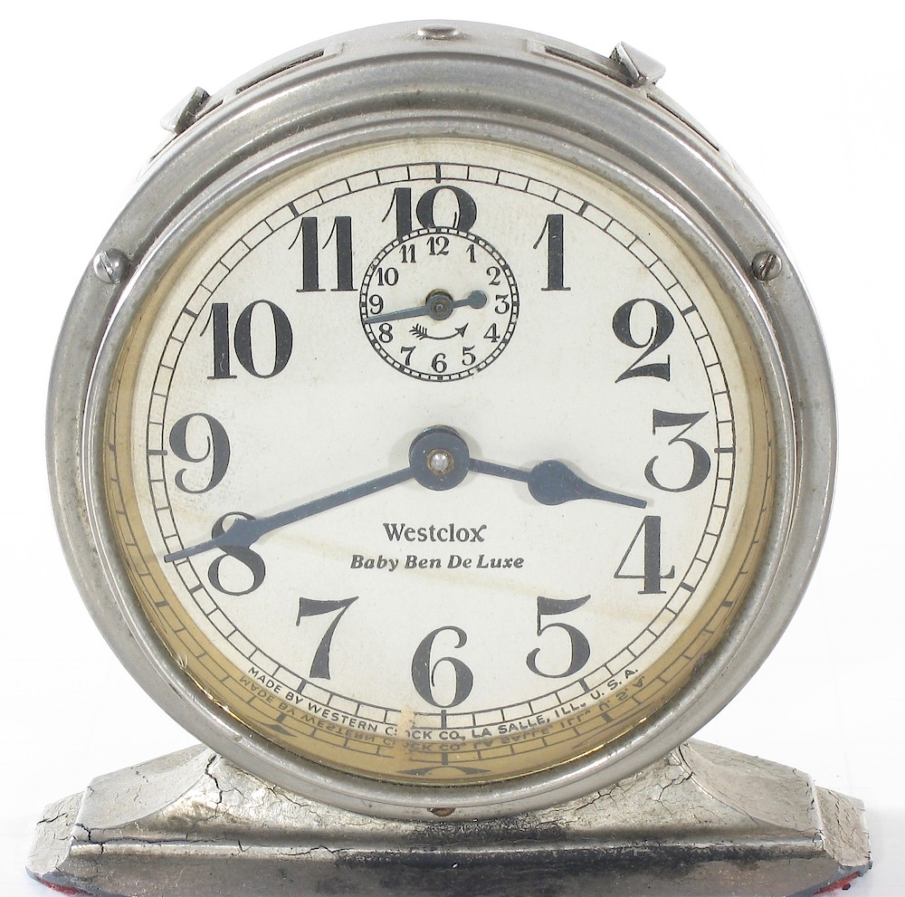 Westclox Baby Ben Style 2 Nickel Non Luminous. Westclox Baby Ben Style 2 Nickel Non Luminous Clock Example Photo