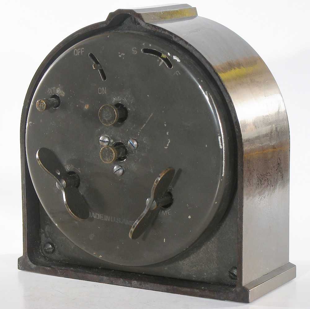 Westclox 8 Day Alarm Bakelite Ridged Round Top. Westclox 8 Day Alarm Bakelite Ridged Round Top Clock Example Photo