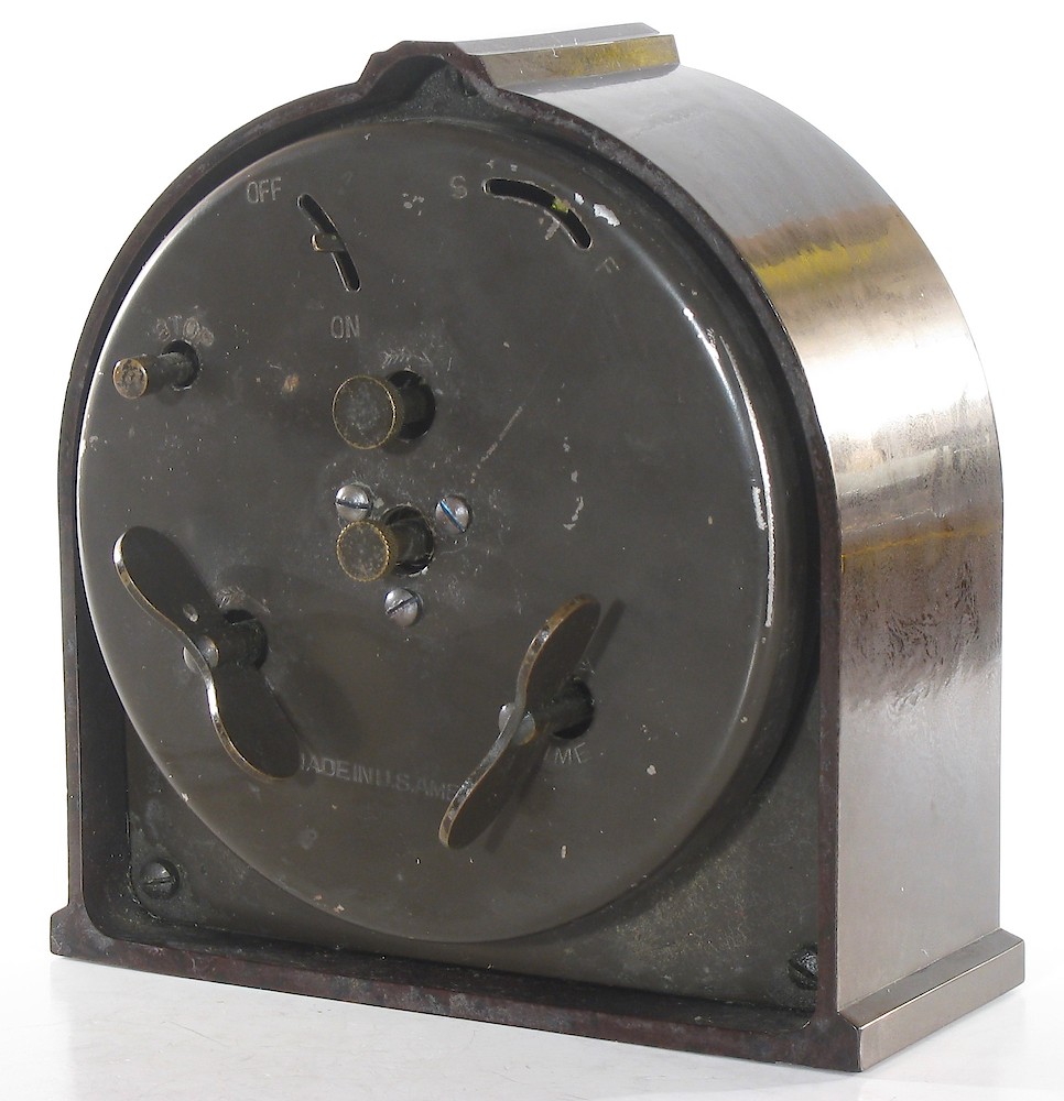 Westclox 8 Day Alarm Bakelite Ridged Round Top. Westclox 8 Day Alarm Bakelite Ridged Round Top Clock Example Photo