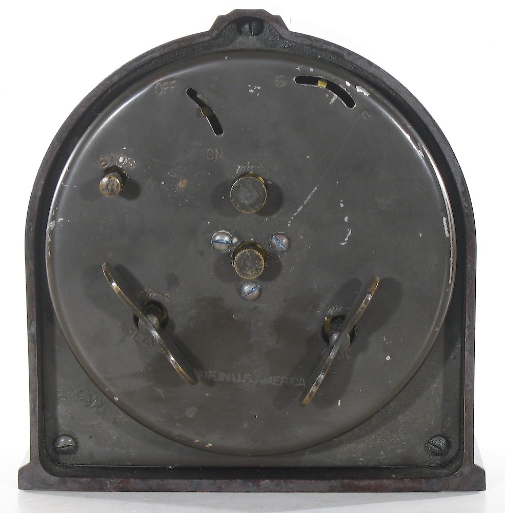 Westclox 8 Day Alarm Bakelite Ridged Round Top. Westclox 8 Day Alarm Bakelite Ridged Round Top Clock Example Photo