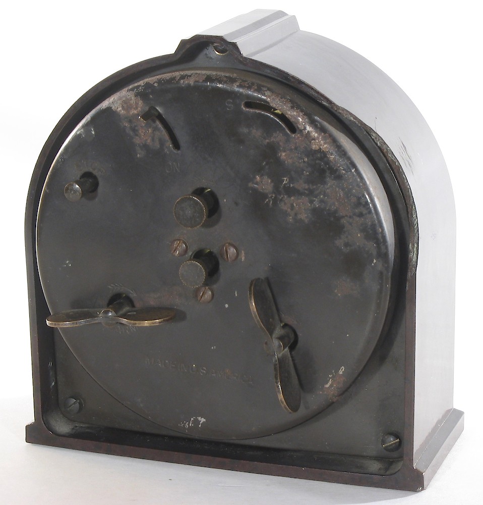 Westclox 8 Day Alarm Bakelite Ridged Round Top. Westclox 8 Day Alarm Bakelite Ridged Round Top Clock Example Photo