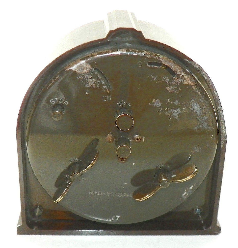 Westclox 8 Day Alarm Bakelite Ridged Round Top. Westclox 8 Day Alarm Bakelite Ridged Round Top Clock Example Photo