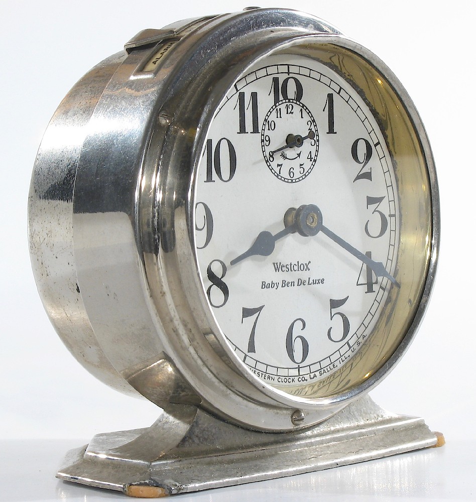 Westclox Baby Ben Style 2 Nickel Non Luminous. Westclox Baby Ben Style 2 Nickel Non Luminous Clock Example Photo