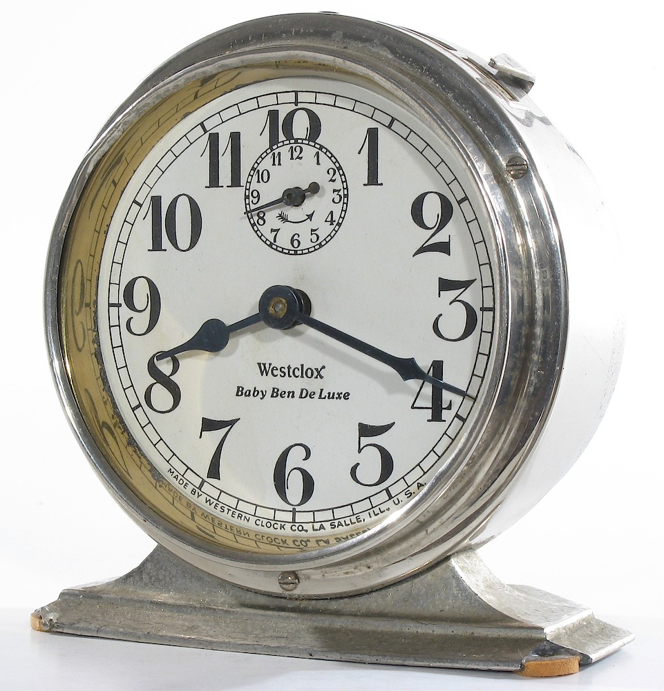 Westclox Baby Ben Style 2 Nickel Non Luminous. Westclox Baby Ben Style 2 Nickel Non Luminous Clock Example Photo