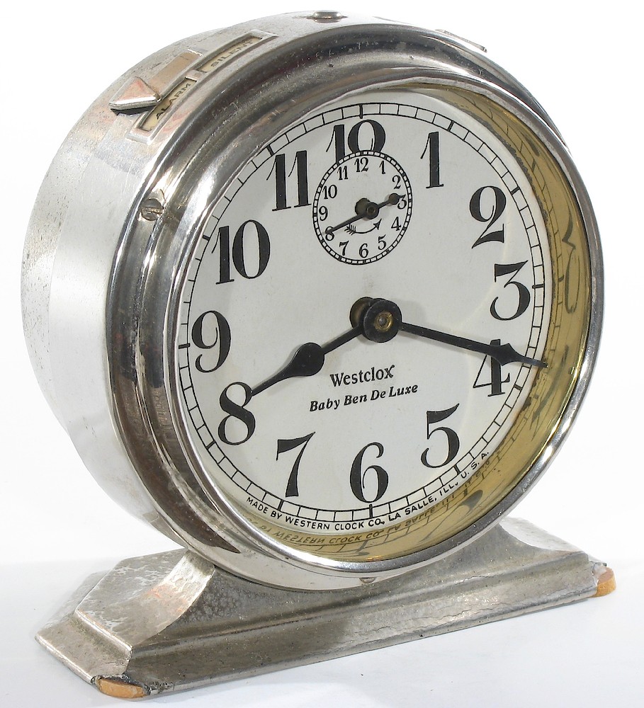 Westclox Baby Ben Style 2 Nickel Non Luminous. Westclox Baby Ben Style 2 Nickel Non Luminous Clock Example Photo