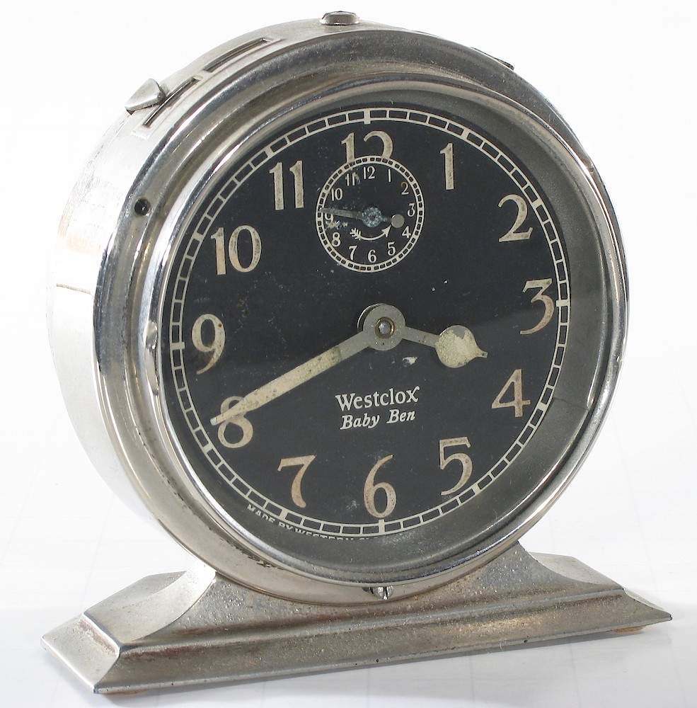 Westclox Baby Ben Style 2 Nickel Luminous. Westclox Baby Ben Style 2 Nickel Luminous Clock Example Photo