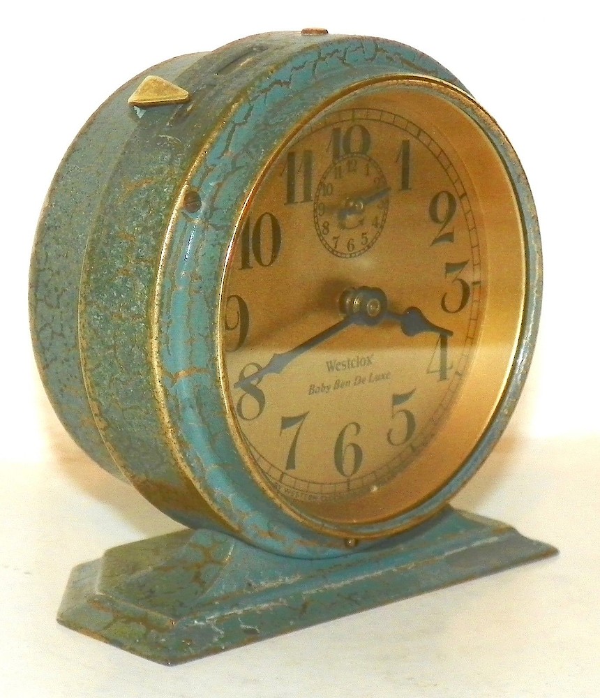 Westclox Baby Ben Style 2 Blue Crackle Non Luminous. Westclox Baby Ben Style 2 Blue Crackle Non Luminous Clock Example Photo