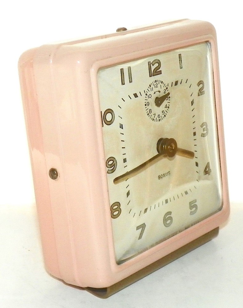 Westclox Columbia Bonus Pink Plain. Westclox Columbia Bonus Pink Plain Clock Example Photo