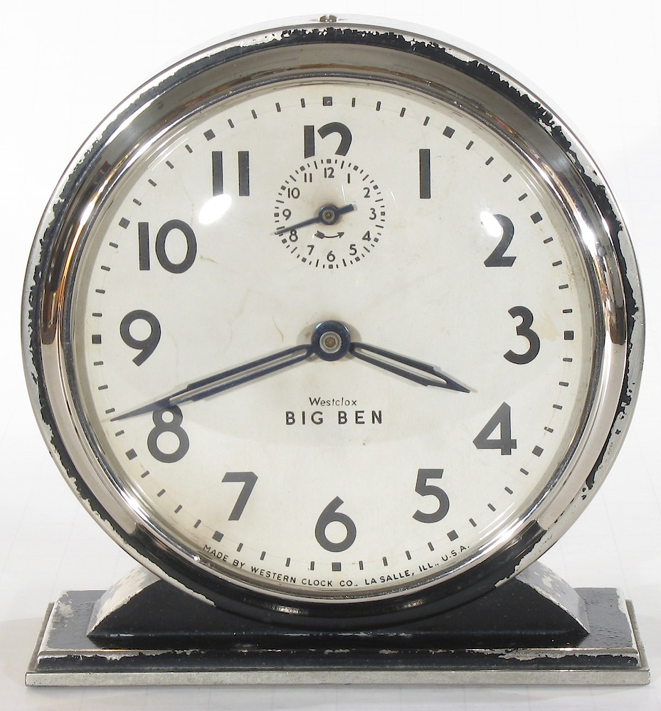 Westclox Big Ben Style 4 Chime Alarm Black Plain. Westclox Big Ben Style 4 Chime Alarm Black Plain Clock Example Photo