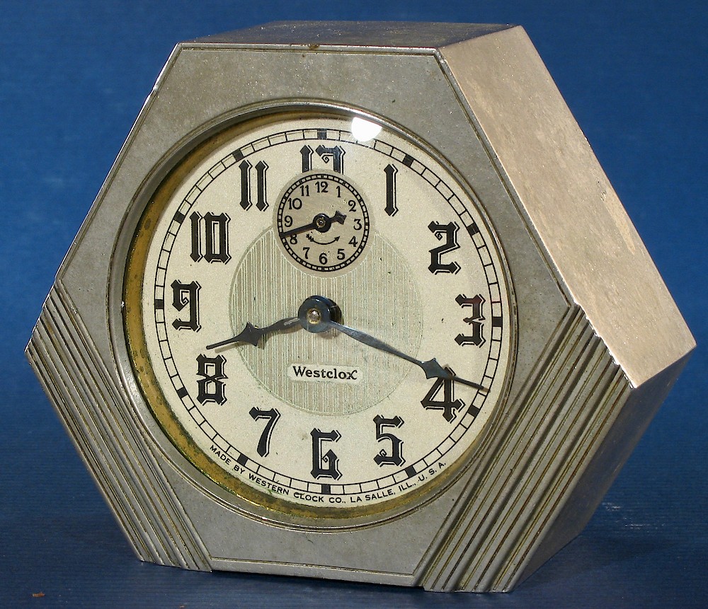 Westclox La Salle Dura Case 61f. Westclox La Salle Dura Case 61f Clock Example Photo