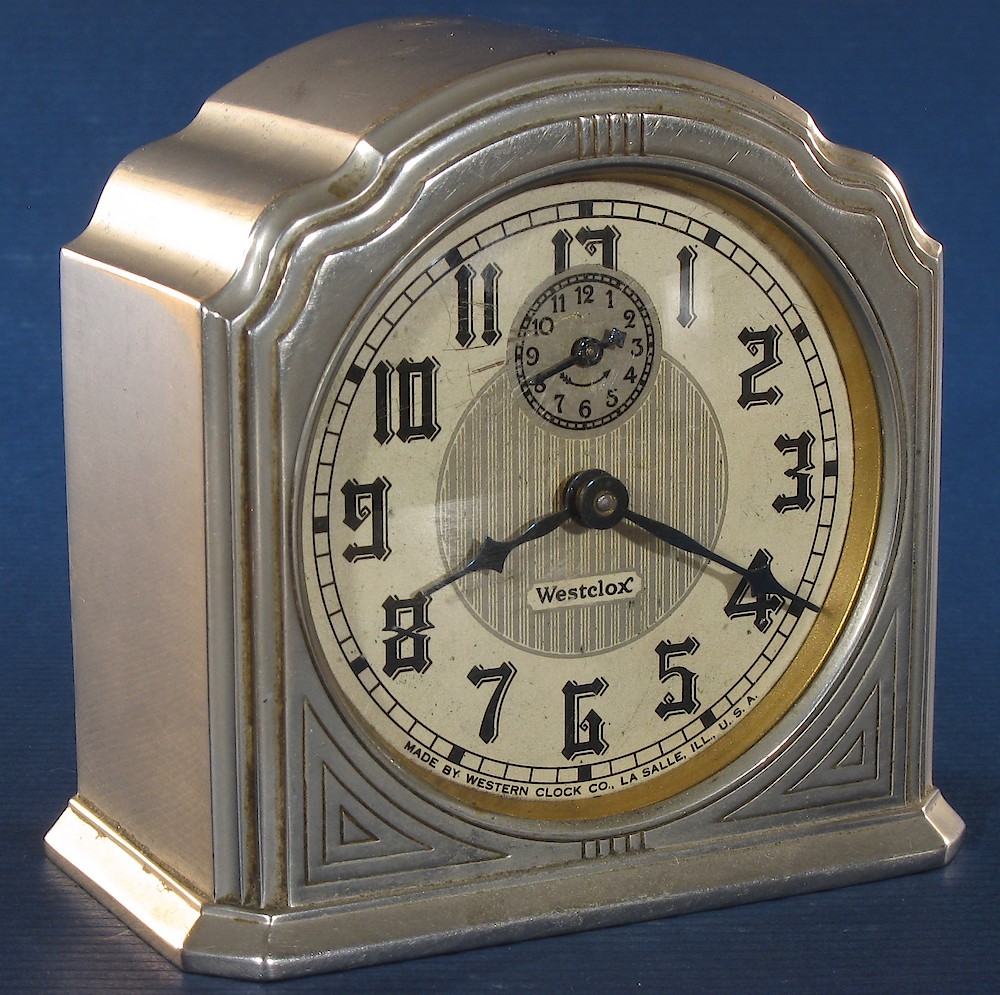 Westclox La Salle Dura Case 61c. Westclox La Salle Dura Case 61c Clock Example Photo