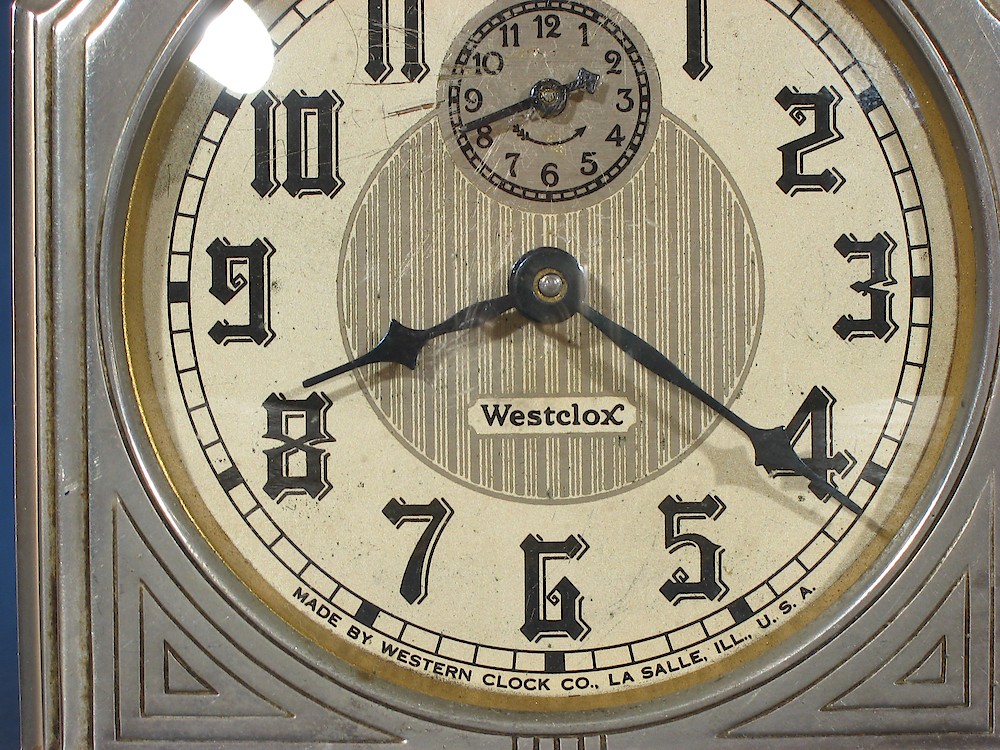 Westclox La Salle Dura Case 61c. Westclox La Salle Dura Case 61c Clock Example Photo