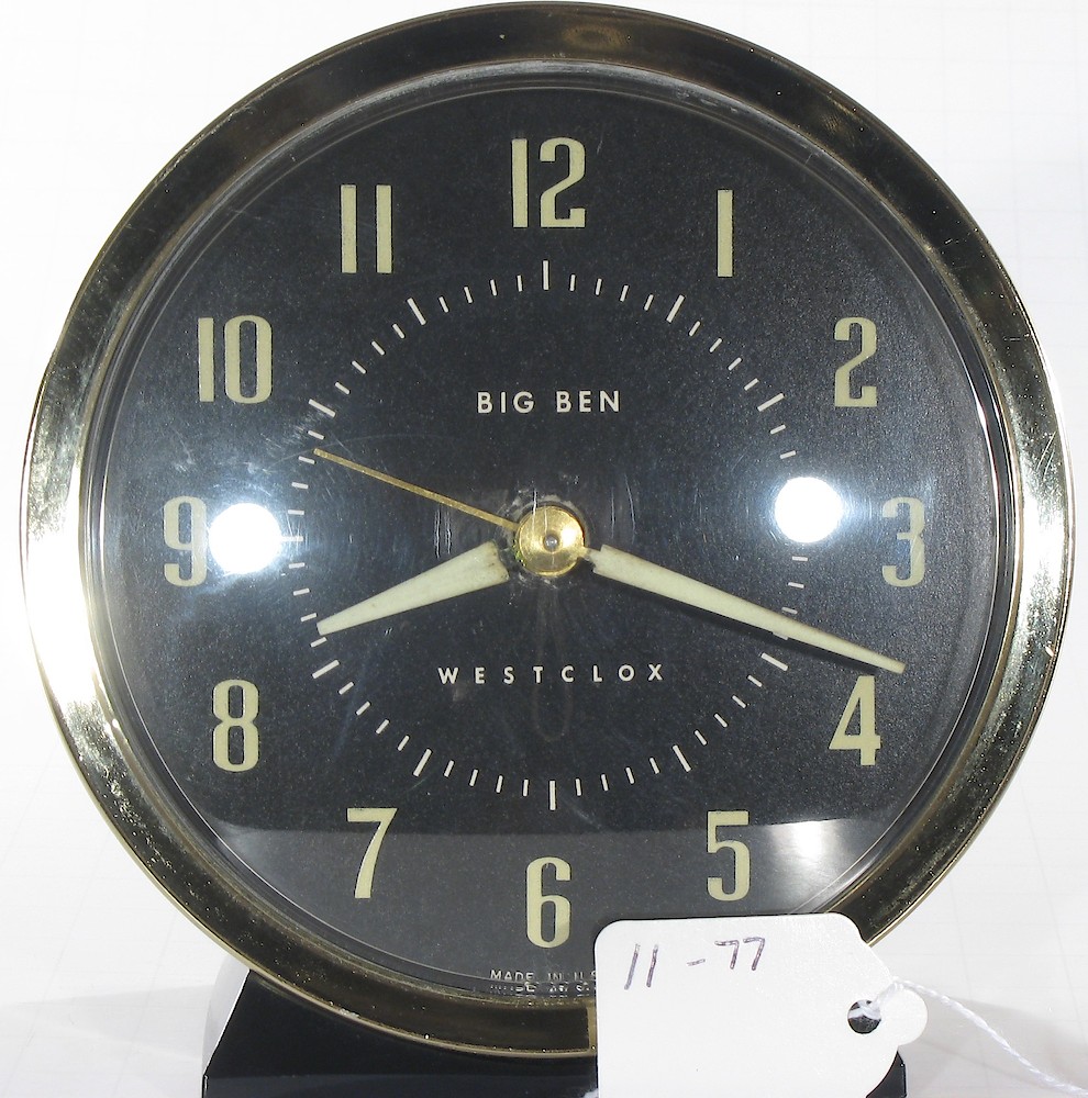 Westclox Big Ben Style 7 Black Luminous. Westclox Big Ben Style 7 Black Luminous Clock Example Photo