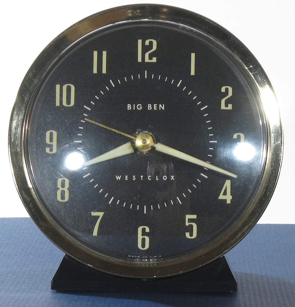 Westclox Big Ben Style 7 Black Luminous. Westclox Big Ben Style 7 Black Luminous Clock Example Photo