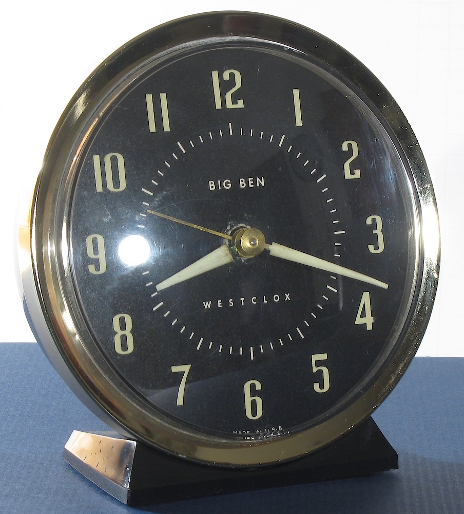 Westclox Big Ben Style 7 Black Luminous. Westclox Big Ben Style 7 Black Luminous Clock Example Photo