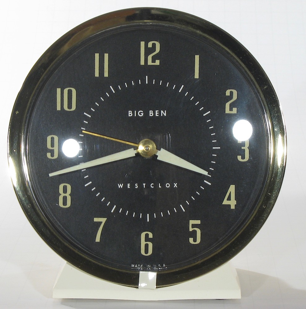 Westclox Big Ben Style 7 White Luminous. Westclox Big Ben Style 7 White Luminous Clock Example Photo