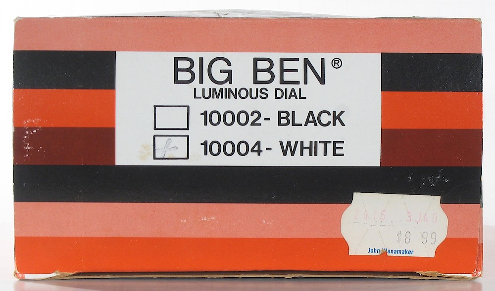 Westclox Big Ben Style 7 White Luminous. Westclox Big Ben Style 7 White Luminous Clock Example Photo