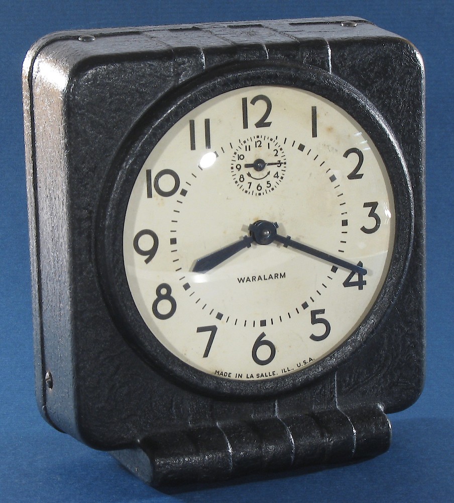 Westclox Waralarm Molded Fiber Case. Westclox Waralarm Molded Fiber Case Clock Example Photo