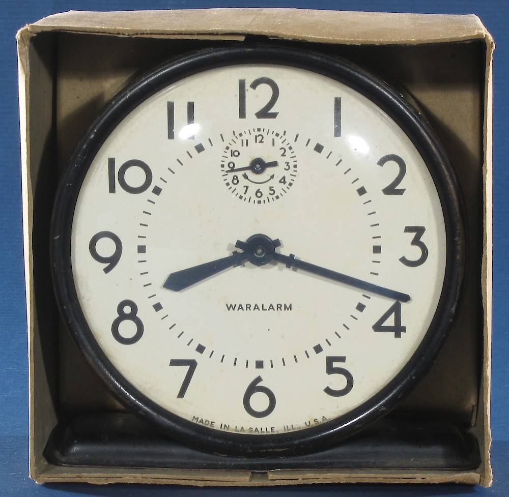 Westclox Waralarm Black Metal Case. Westclox Waralarm Black Metal Case Clock Example Photo