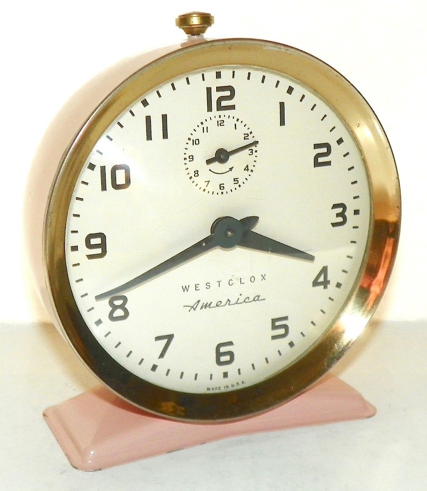 Westclox America Style 6 Pink. Westclox America Style 6 Pink Clock Example Photo