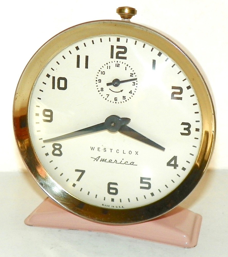 Westclox America Style 6 Pink. Westclox America Style 6 Pink Clock Example Photo